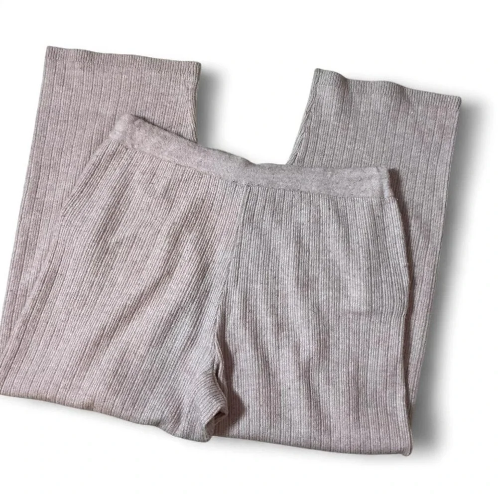 DKNY Women's Knit Lounge Pants Wide Leg‎ Drawstring Waist Pink XL